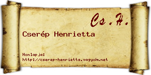 Cserép Henrietta névjegykártya