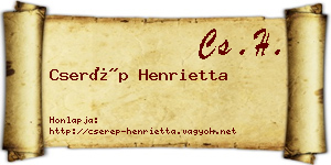 Cserép Henrietta névjegykártya